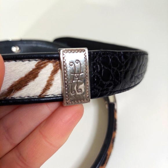 Brighton Black Leather W/ Various Animal Patterned Metal Embellished Belt - Picture 10 of 16